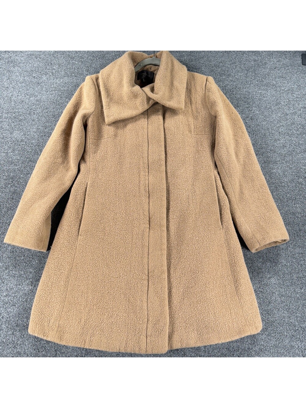 Cole Haan Wool Coat Camel, Women's Size 6